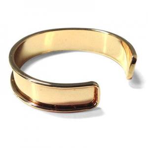 Brass Bracelet Base 14,5x66mm for 10mm Flat Cords